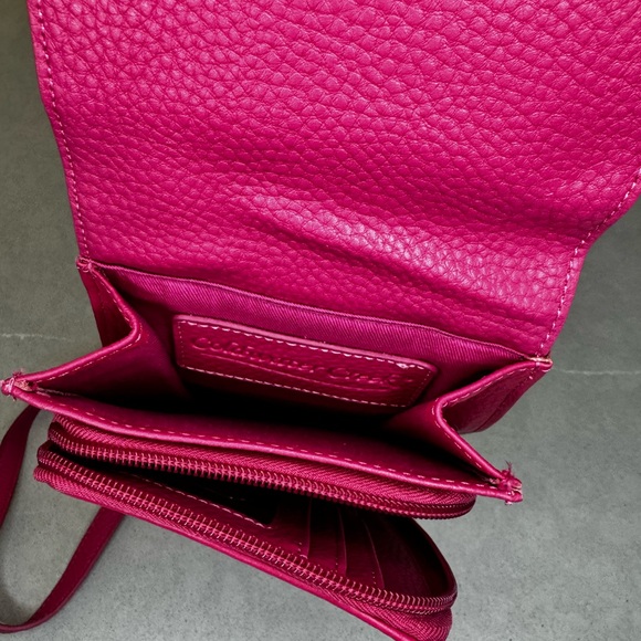 Coldwater Creek Pink Leather Crossbody Bag Wallet - Picture 4 of 5